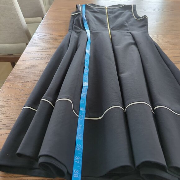 Kate Spade Hope Fit and Flare mini dress black white sleeveless‎ pleated skirt 6 - Picture 13 of 13